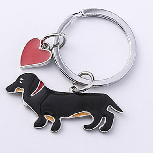 Black and Tan Doxie Keychain