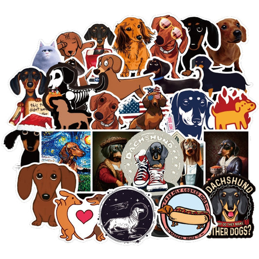 50Pcs/set Cute Dachshund Cartoon Stickers