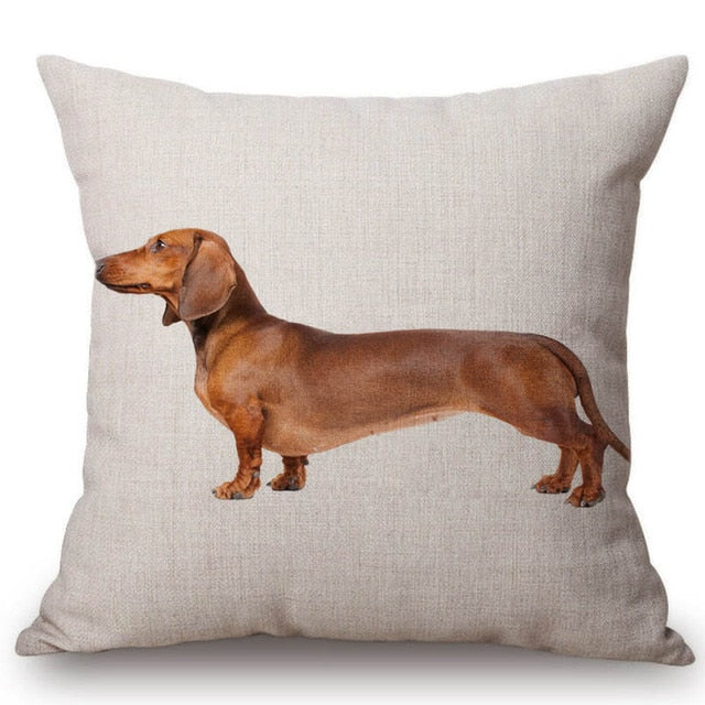 18" Square Pillow Covers - Beautiful Dachshund Prints
